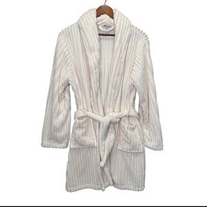 Yawn Off White Cream Robe Size Large Neutral Loungewear Lounging Comfy Cozy